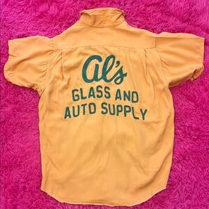 Vintage Bowling Shirt Embroidered Auto